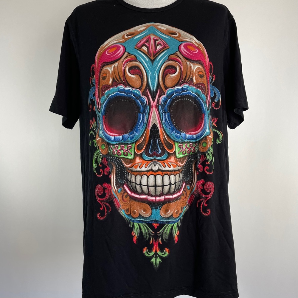 NWT Skull Graphic T-Shirt Cinco de Mayo Lrg iAY GUEY!